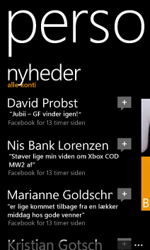 Nyheder i Personer-hubben
