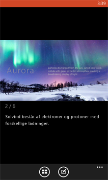 Åbnet PowerPoint-præsentation