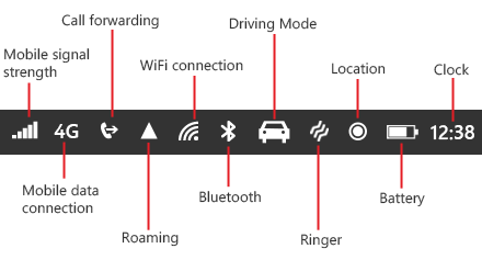 Icon order on status bar