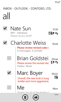 Email on Windows Phone