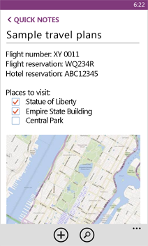 OneNote in Windows Phone 8