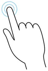 Double-tap gesture illustration