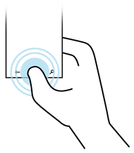 Press and hold gesture illustration