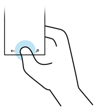 Press gesture illustration
