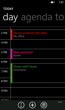 Calendar appointments in Windows Phone
