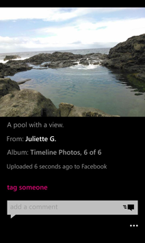 Comment on friends' photos