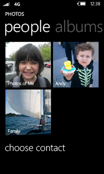 See photos from your contacts