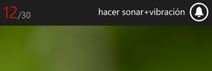 Pantalla de bloqueo con barra de volumen