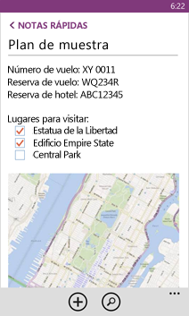 OneNote en Windows Phone 8