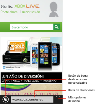 Internet Explorer 10 para Windows Phone