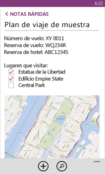 Abrir un archivo de OneNote en Windows Phone