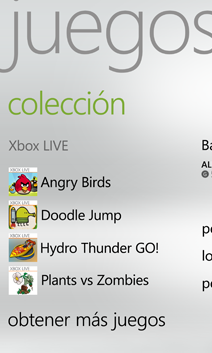 Colección de juegos en el teléfono