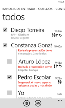 Correo en Windows Phone