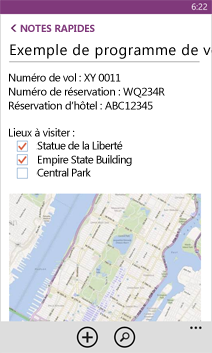 Ouverture d'un fichier OneNote sur Windows Phone