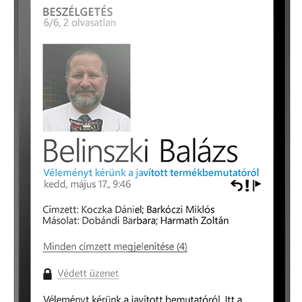 E-mail és üzenetek