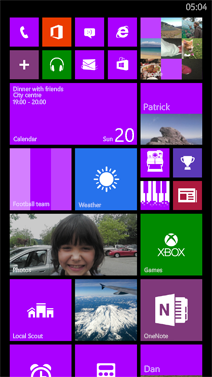 Layar mulai yang lebih besar di Windows Phone 8