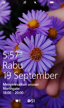 Layar penguncian di Windows Phone 8
