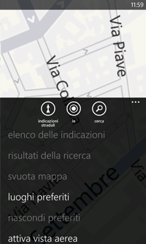Altri menu di Mappe
