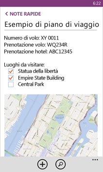 Aprire un file di OneNote file con Windows Phone