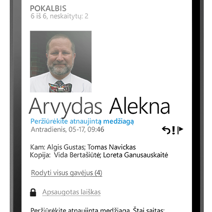 El. paštas ir žinutės