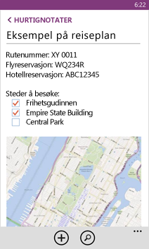 Åpne OneNote-filer på Windows Phone