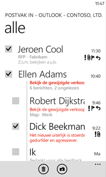 E-mail op de Windows Phone