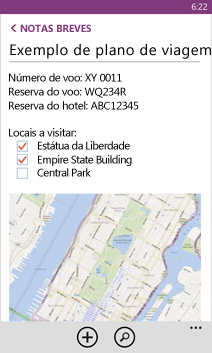 Abrir um ficheiro do OneNote no Windows Phone