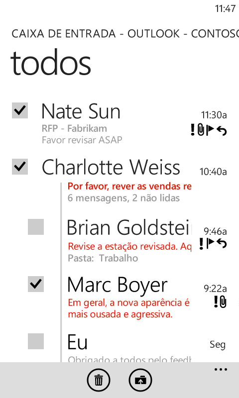 Email no Windows Phone