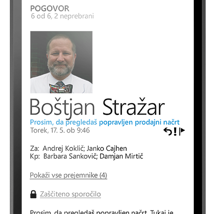 E-pošta + sporočila