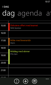 Kalendrar med flera konton och möten