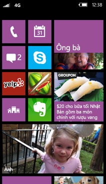 Màn hình Bắt đầu trong Windows Phone 8